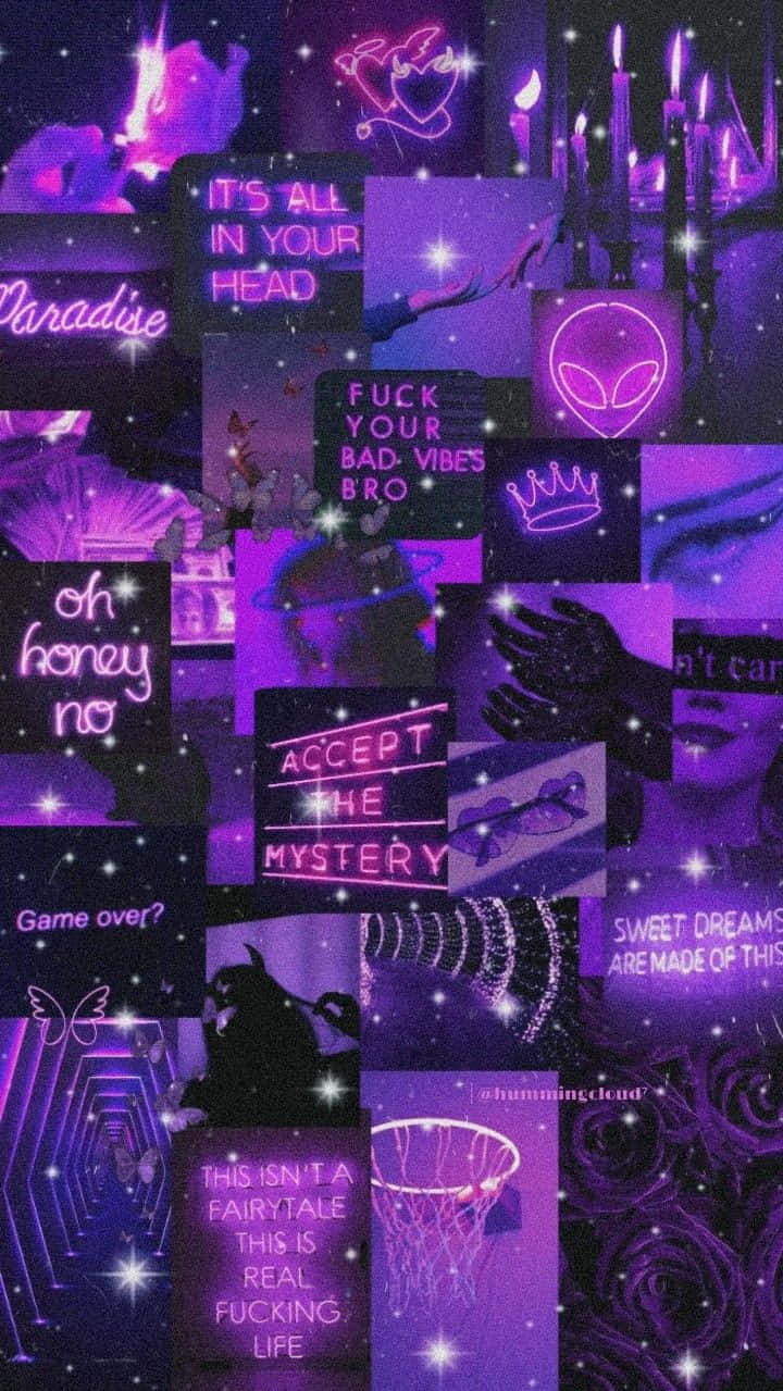 Neonvaloillustraatio esteettinen violetti tausta Taustakuvat