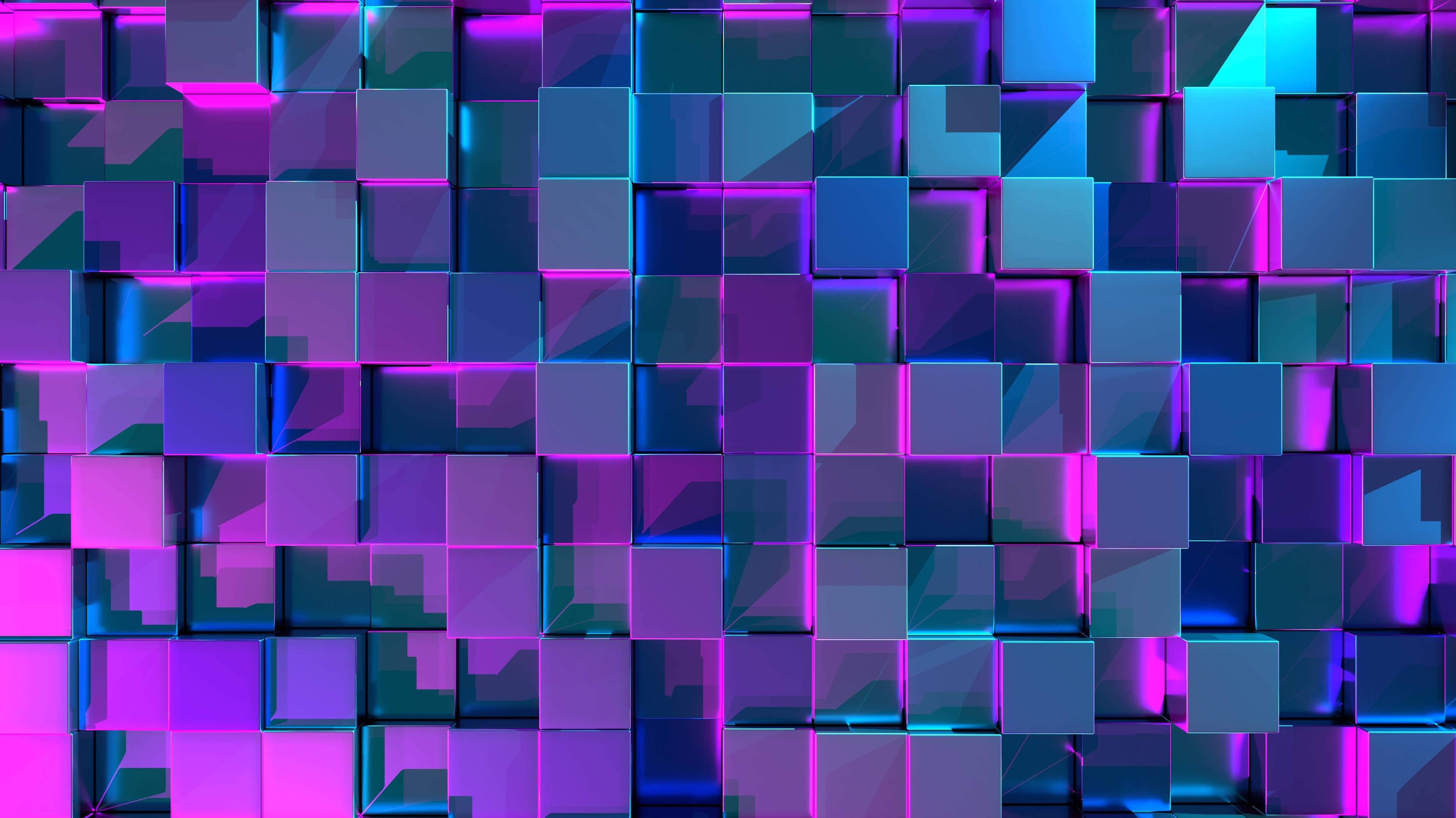Neonvioletti esteettinen 3D-kuutio Taustakuvat