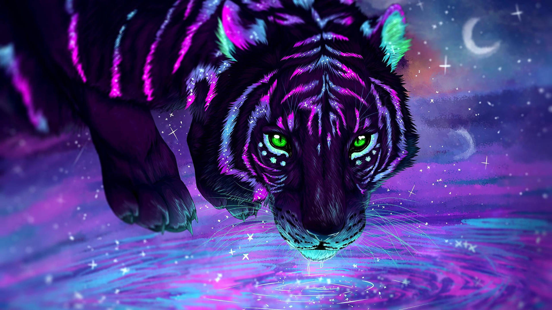 Neonvioletti Harimau Taustakuvat