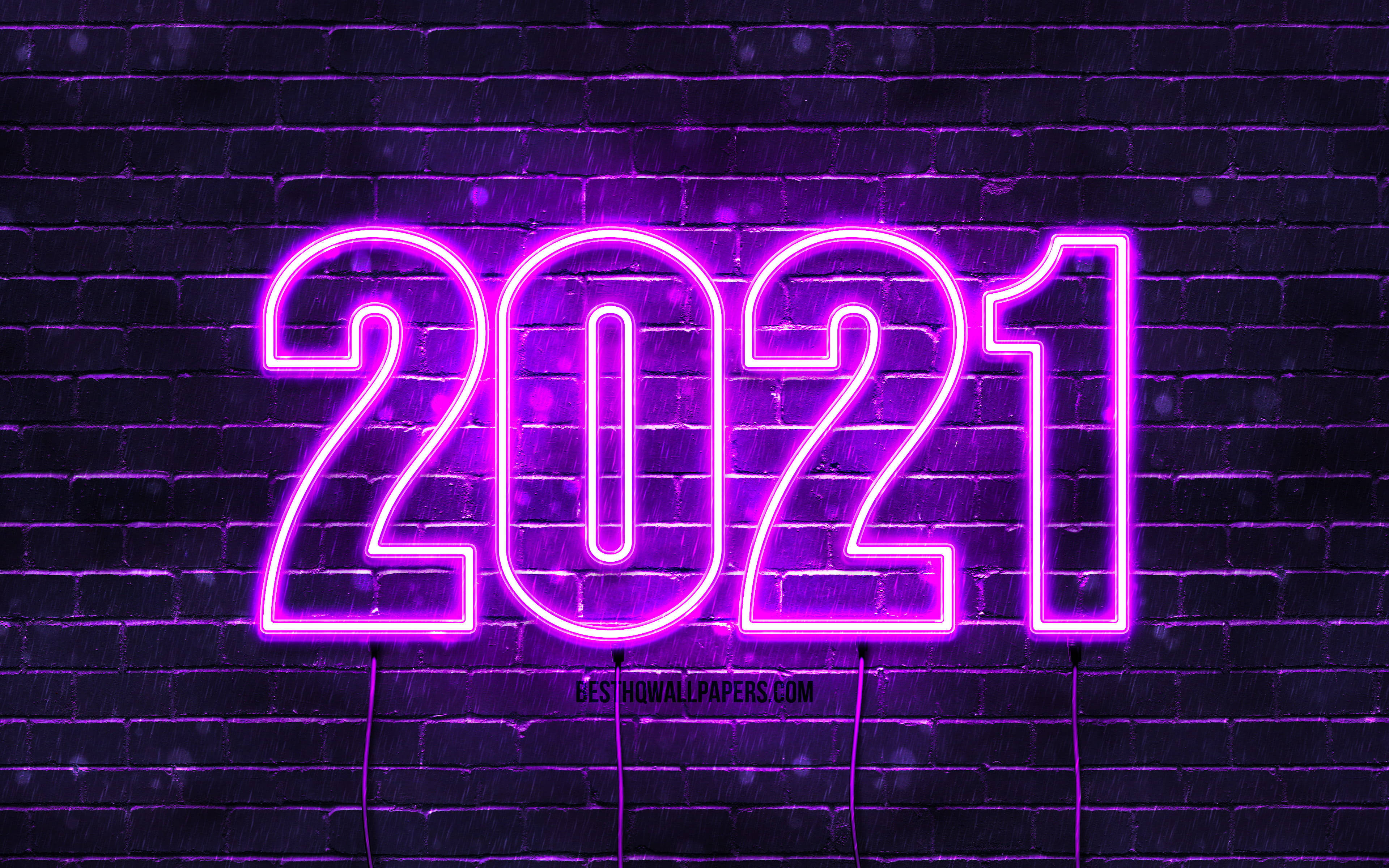 Neonvioletti Hyvää Uutta Vuotta 2021 -tervehdys Taustakuvat