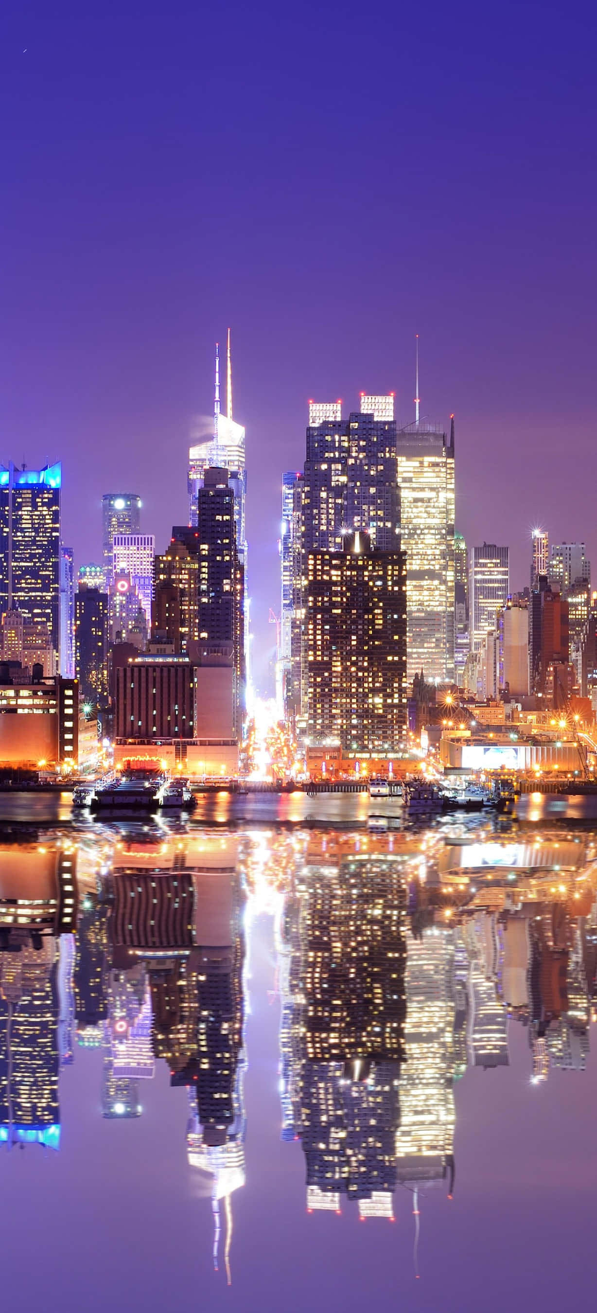 New York City Night Reflection iPhone Taustakuvat