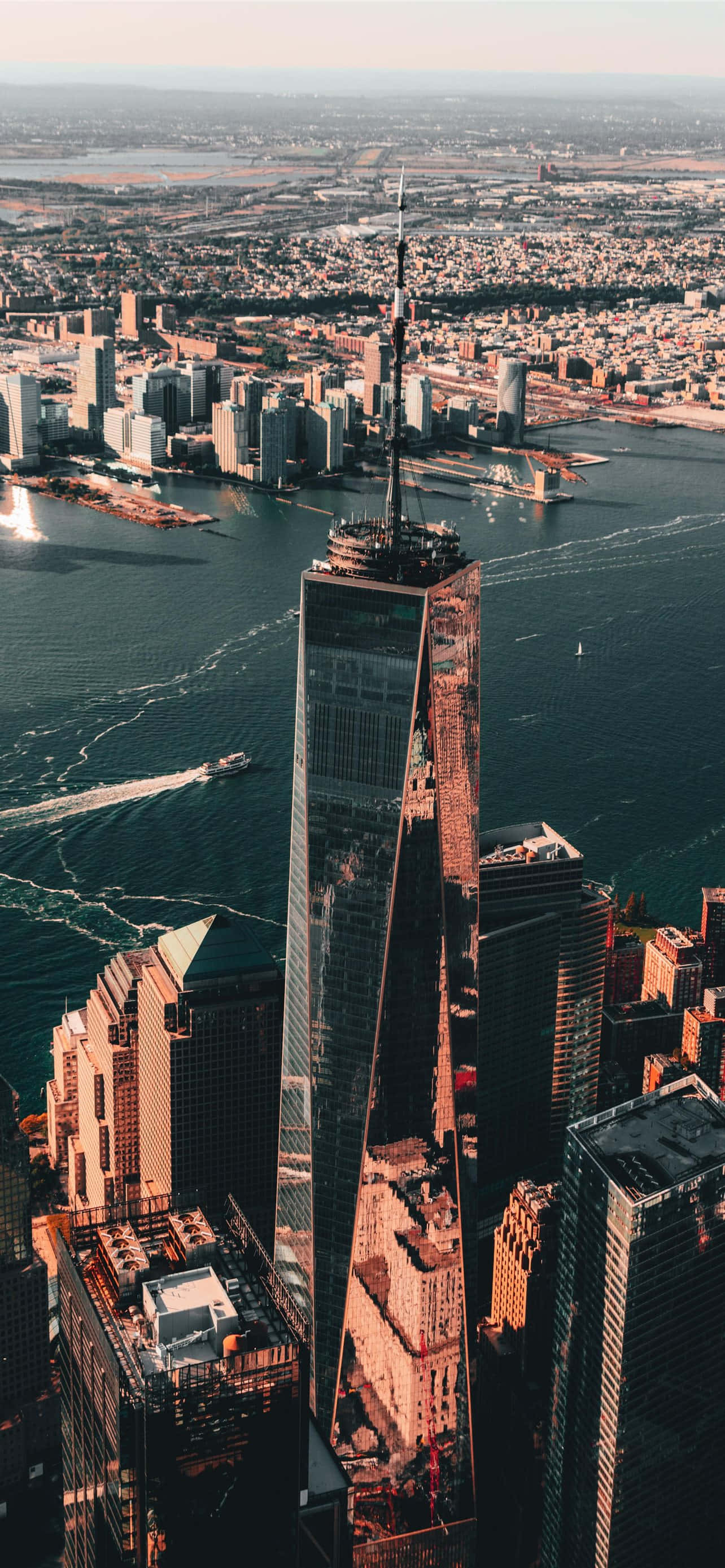 New Yorkin Freedom Tower - elokuvamainen yläkuva Taustakuvat