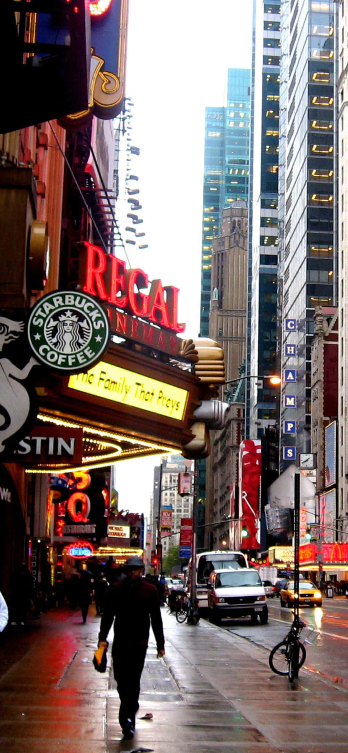 New Yorkin horisontti heijastuu iPhone X:ssä Taustakuvat