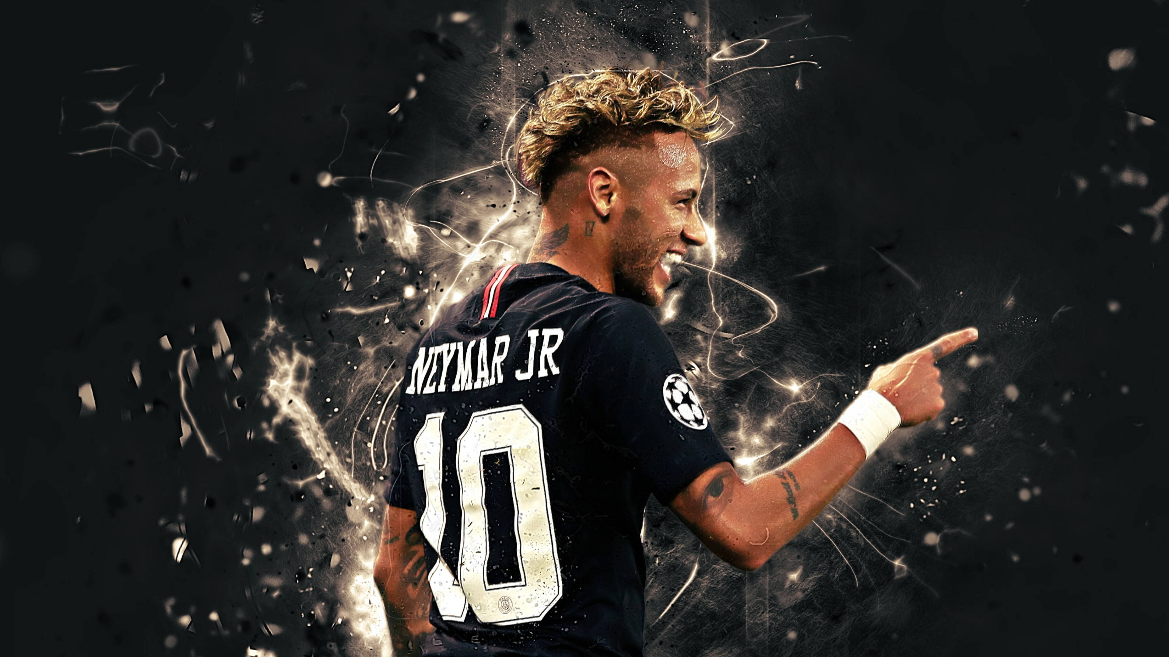 Neymar 4K Valkoiset Valot Taustakuvat