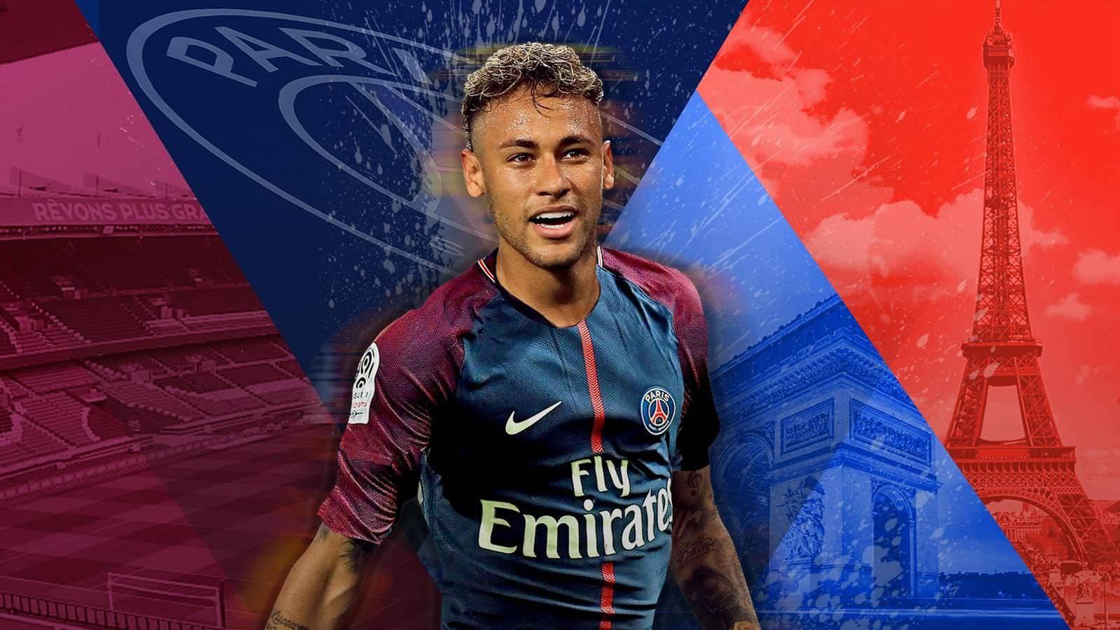 Neymar elävässä geometrisessä taustassa Taustakuvat