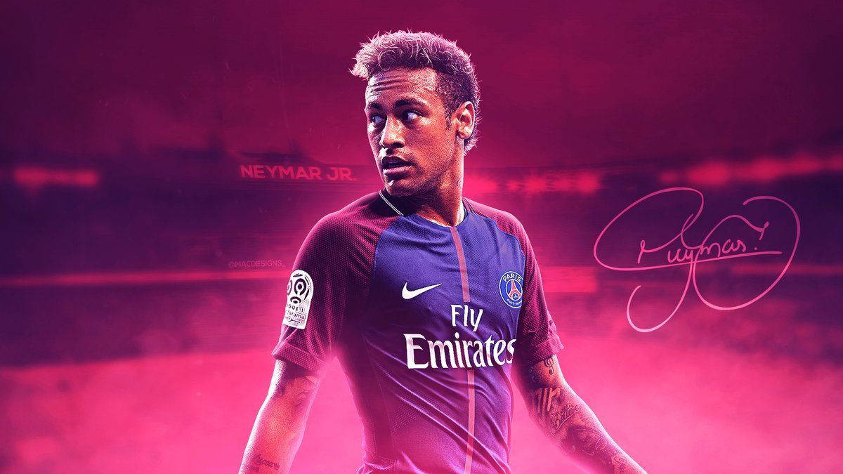 Neymar esittelee taitojaan ja tyyliään räväkässä pinkissä puvussa. Taustakuvat