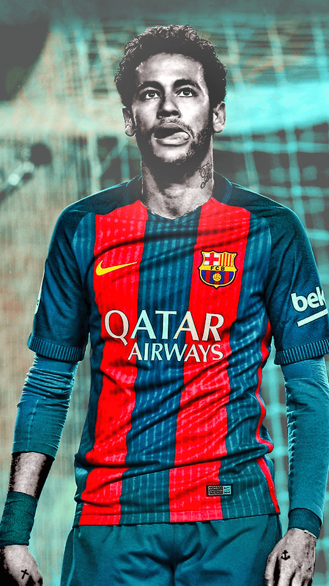Neymar Jr omaksuu kirkkaat värit Taustakuvat
