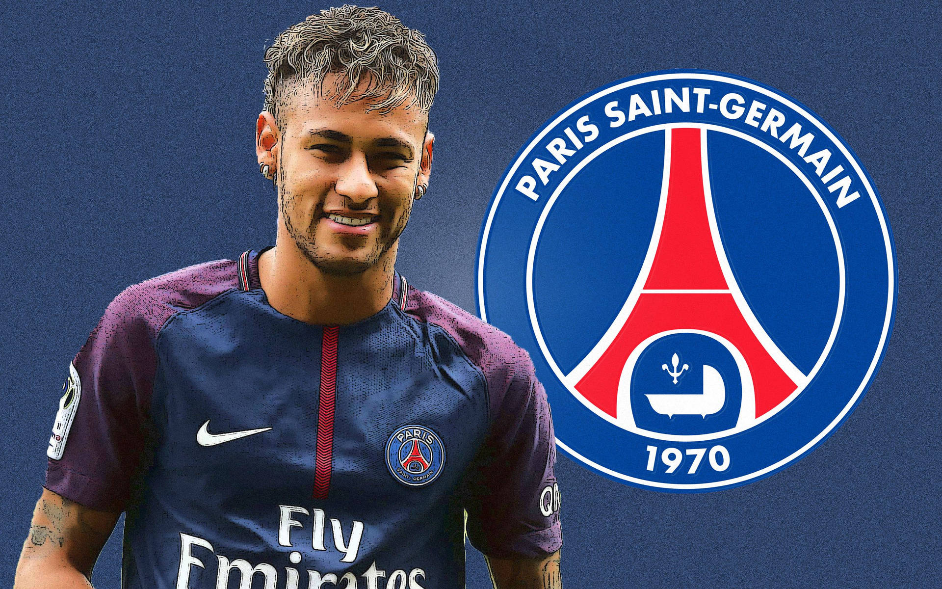 Neymar PSG-logon kanssa -fanitaidetta taustakuva
