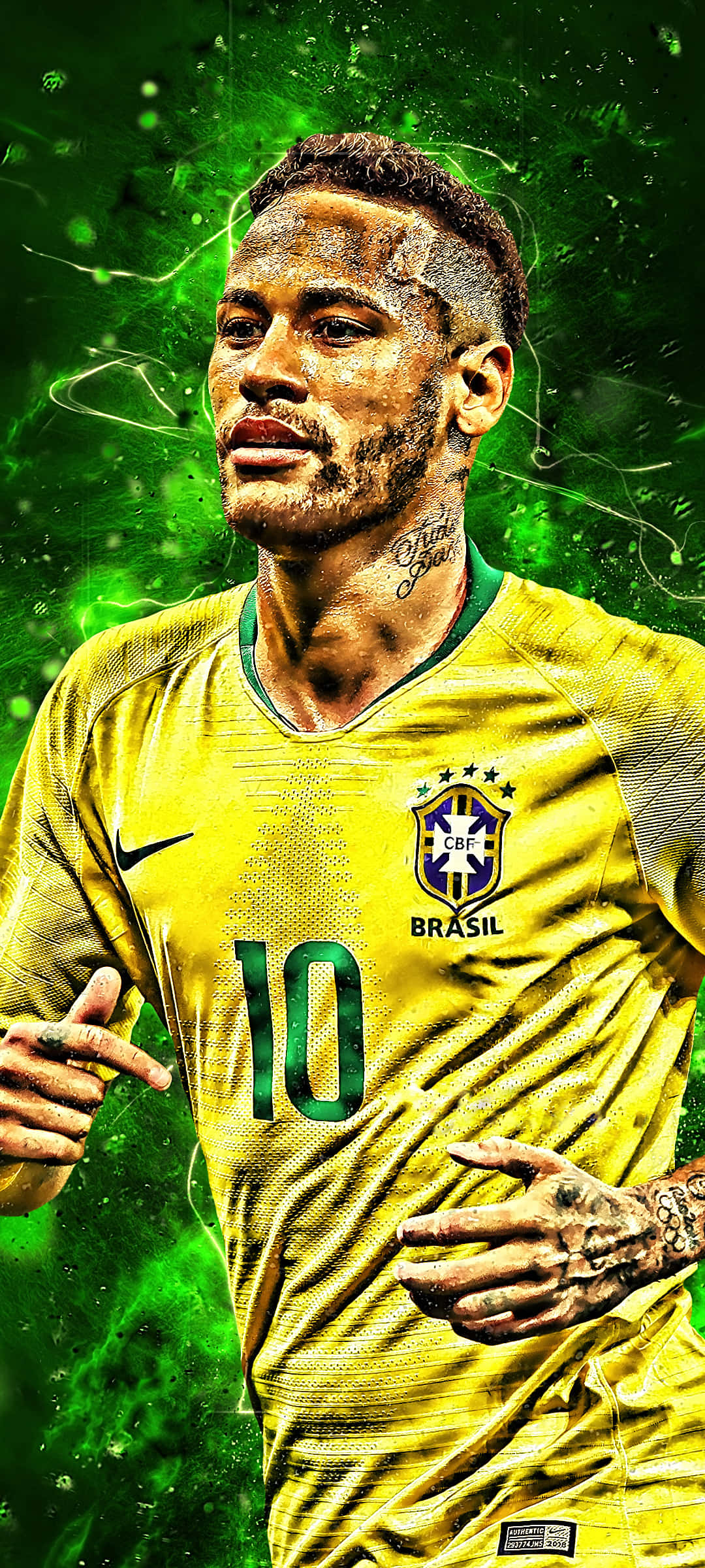 Neymar keltainen paita iPhone Taustakuvat