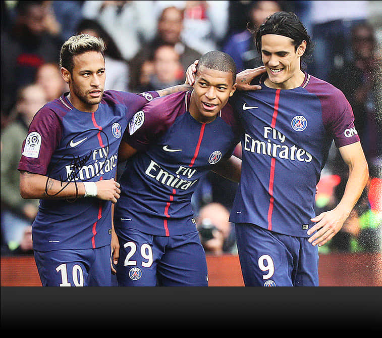 Neymar Mbappe Cavani P S G Juhlat Taustakuvat