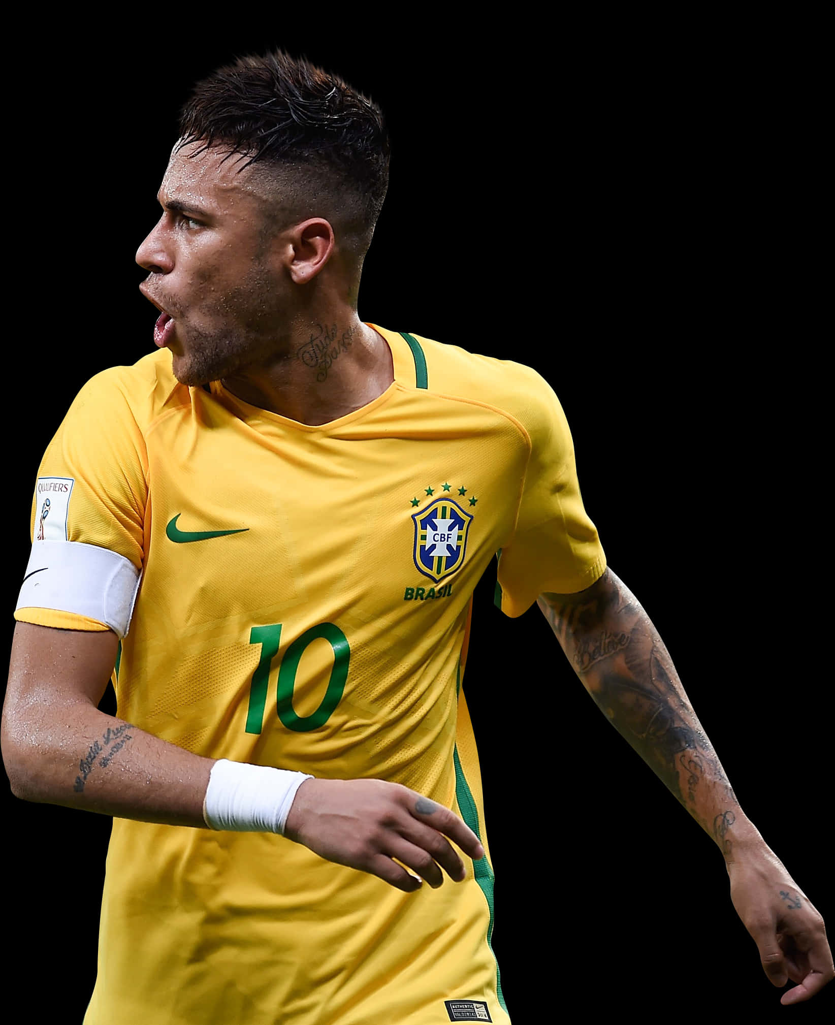 Neymar toiminnassa Brasilian paidassa Taustakuvat