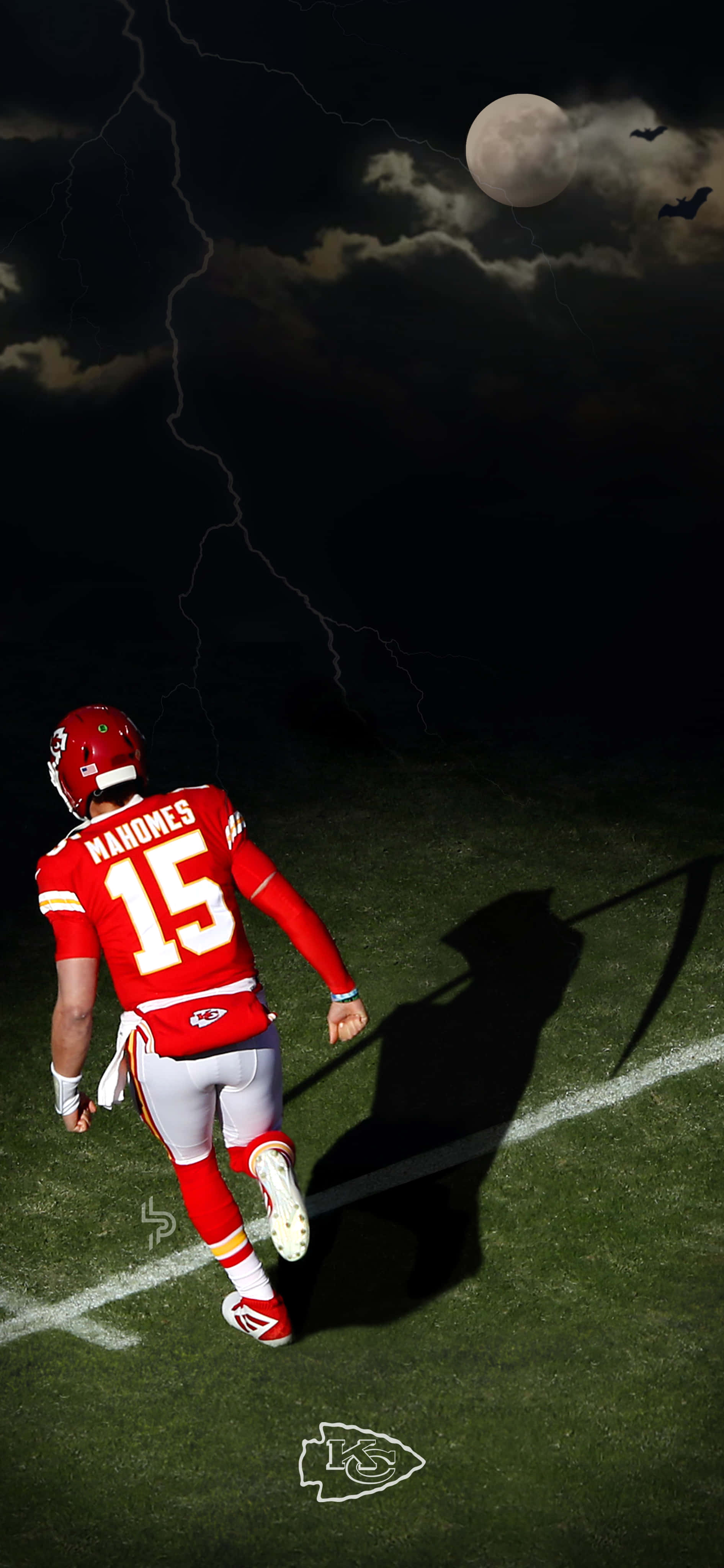 NFL:n Pat Mahomes puhelimessa Taustakuvat