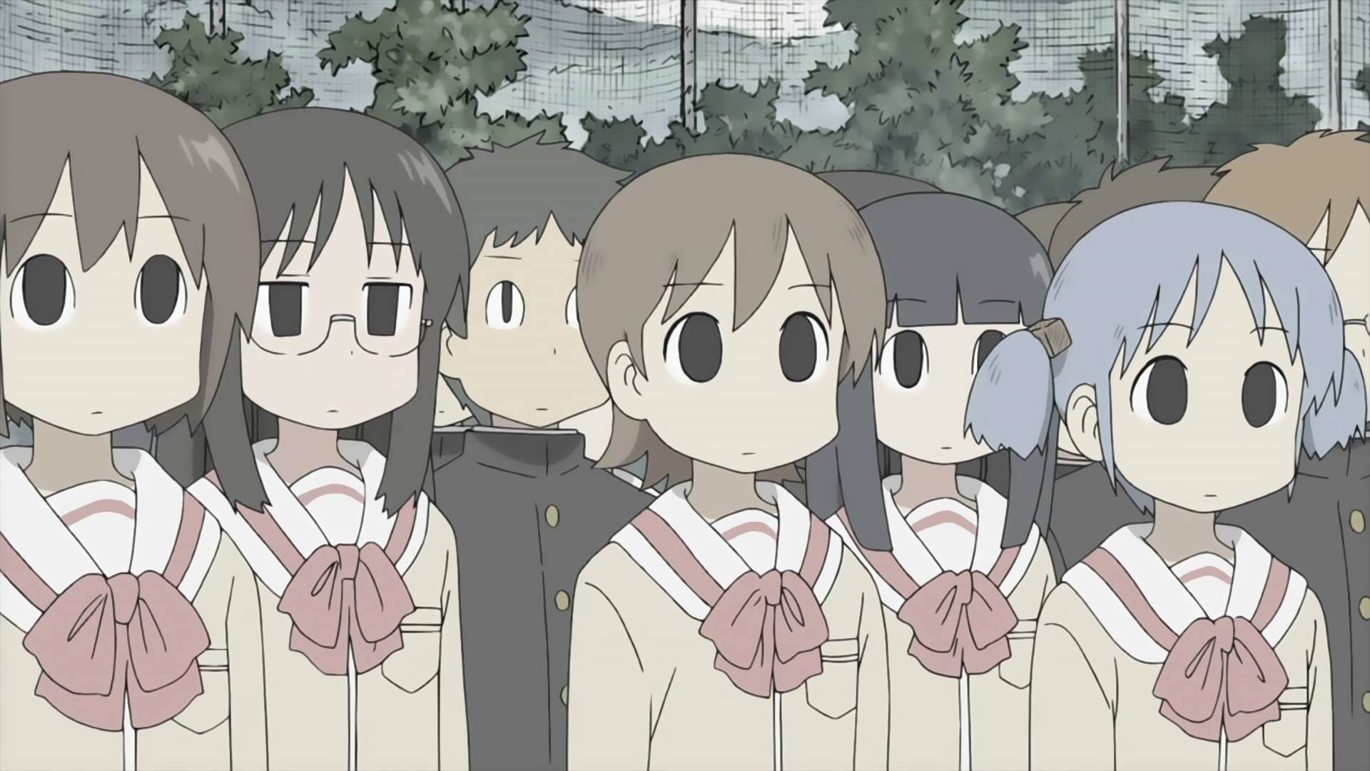 Nichijou-opiskelijat himmeillä väreillä Taustakuvat