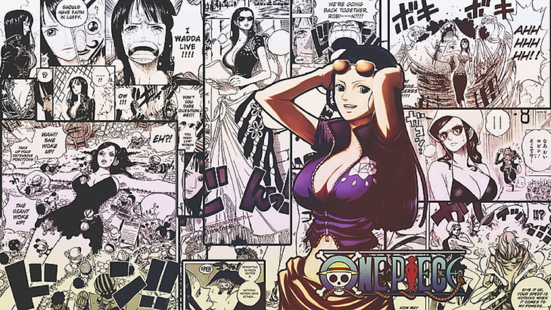 Nico Robin Manga-paneeli Taustakuvat