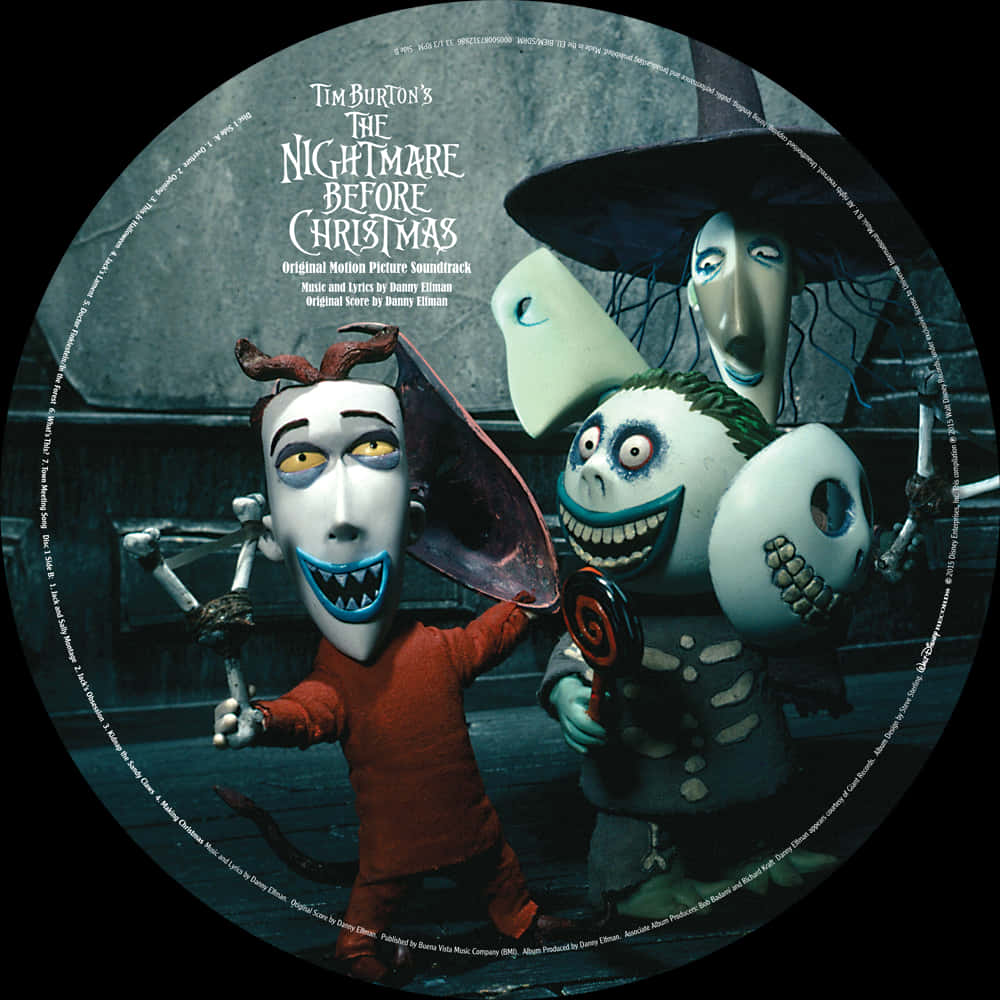 Nightmare Before Christmas -soundtrackin kansi Taustakuvat