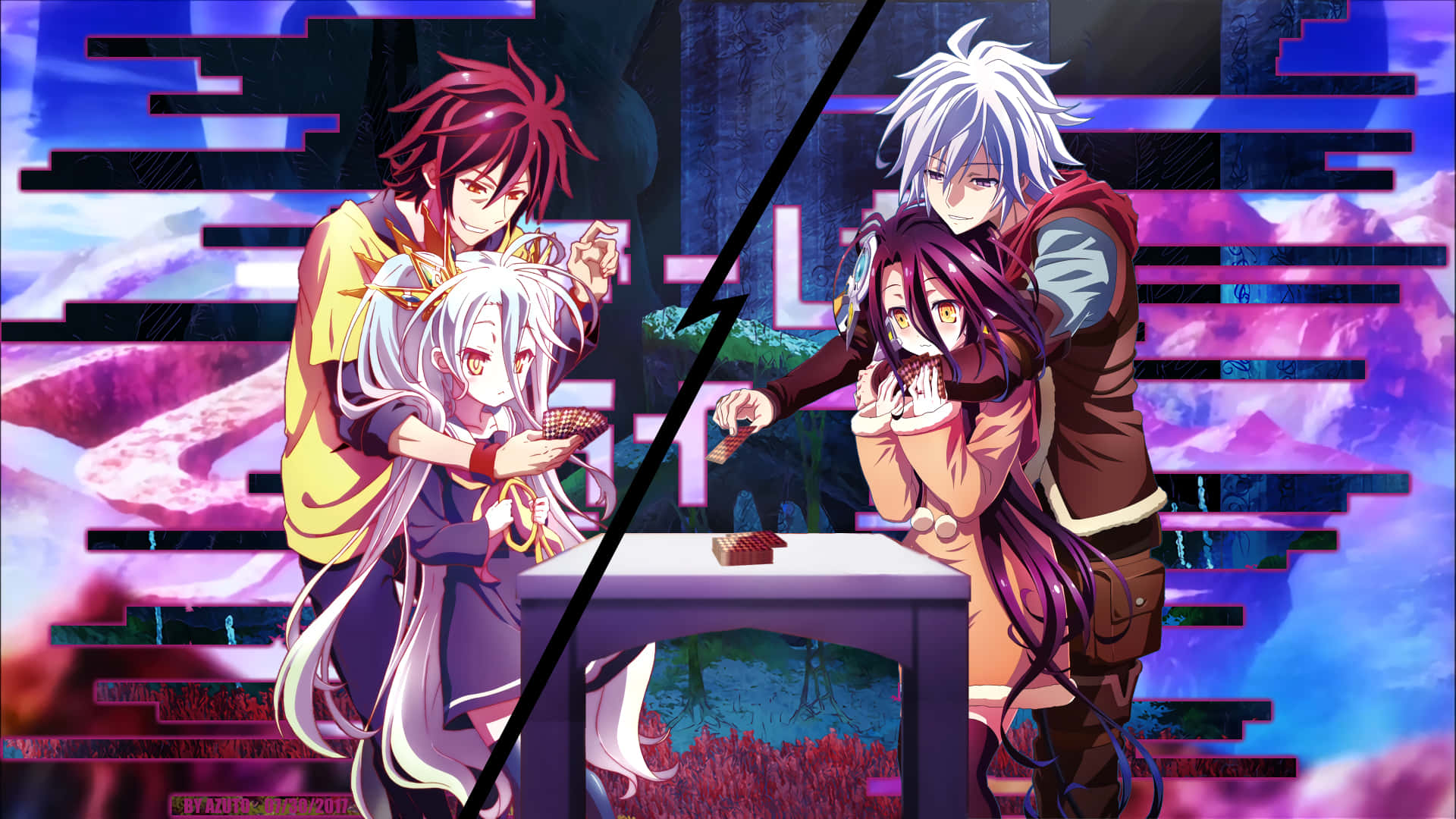 No Game No Life -animen erilaiset sisarukset -kuva Taustakuvat