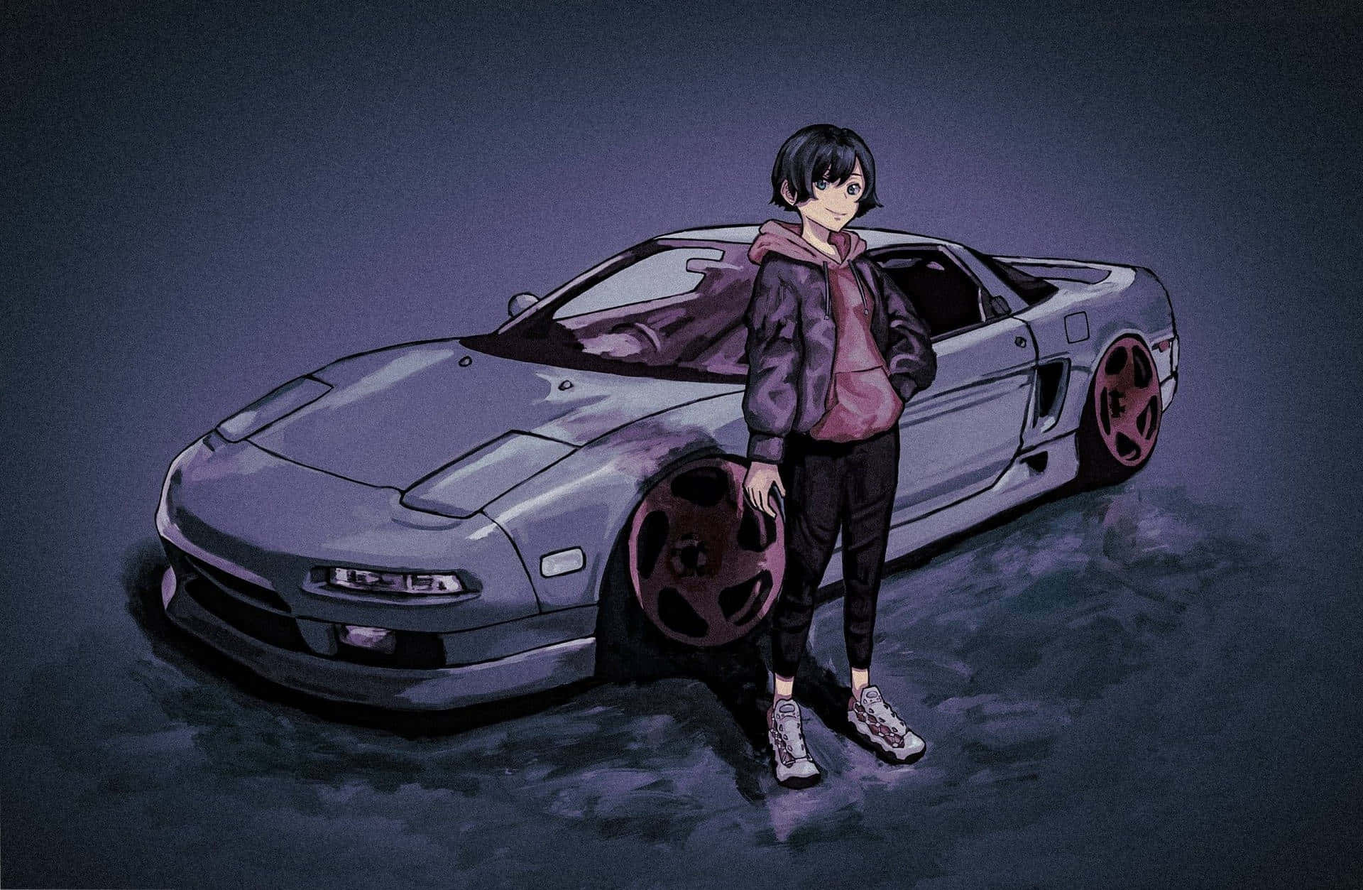 Nopea seikkailu animeautolla Taustakuvat