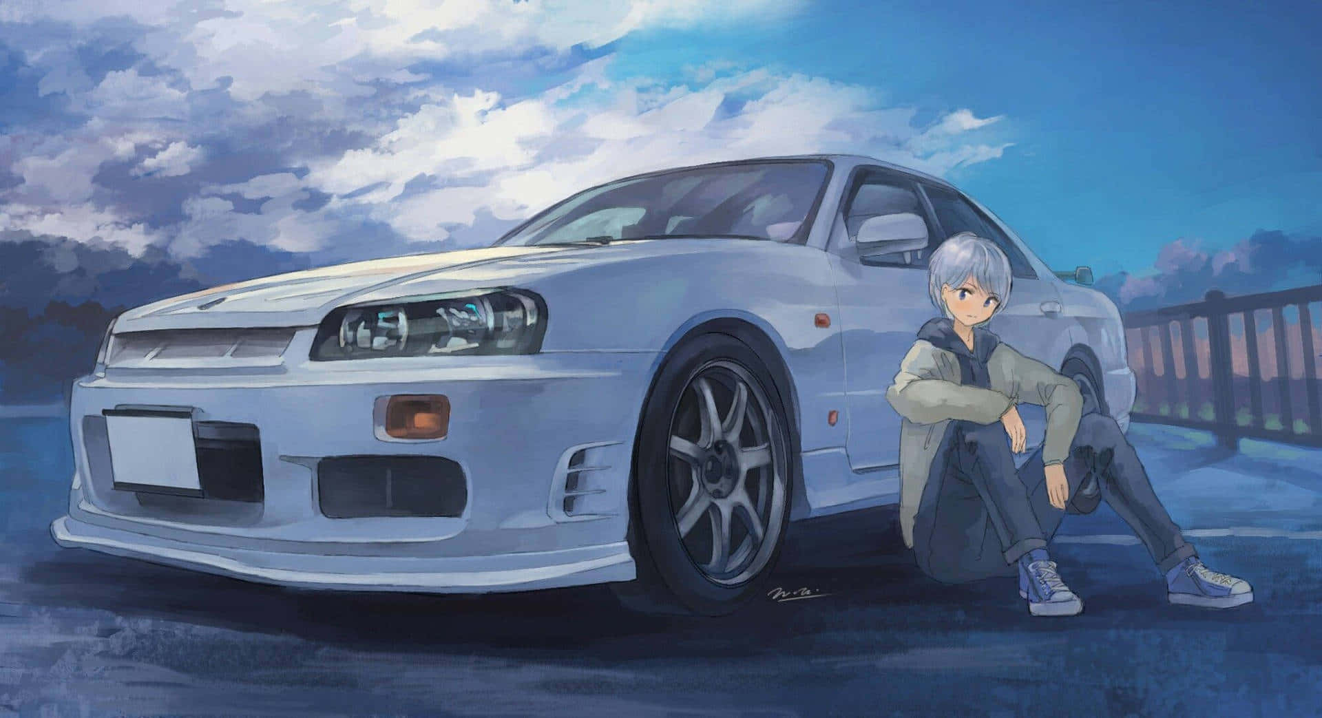 Nopea urheiluauto animemaailmassa Taustakuvat