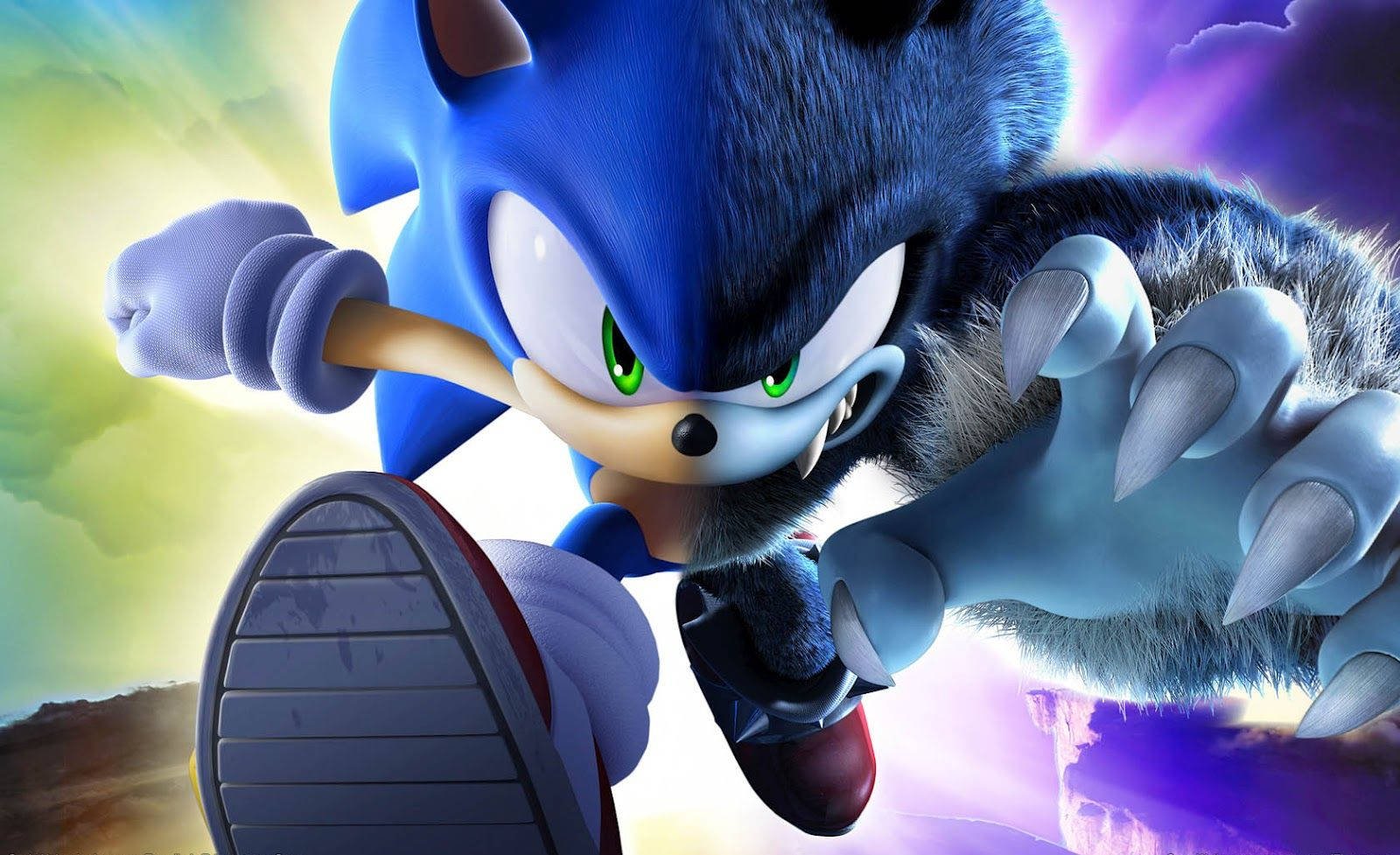 Sonic the Hedgehog muuttuu Werehogiksi -taustakuva.