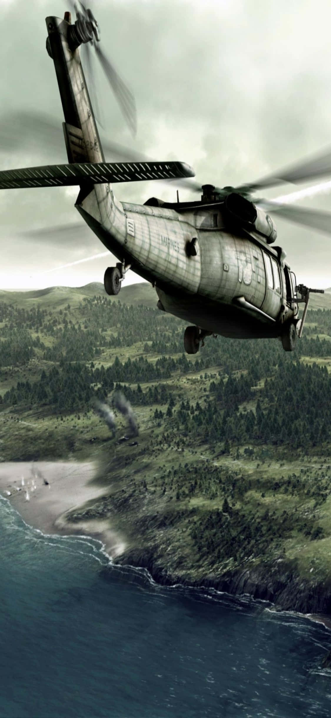 Nouse korkealle uuden iPhone Xs -helikopterin kanssa Taustakuvat