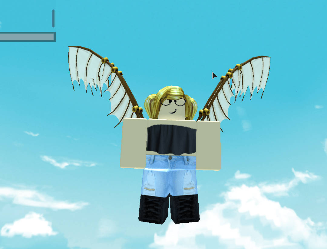 Upea taustakuva Roblox-verkkopelin 3D-hahmosta.