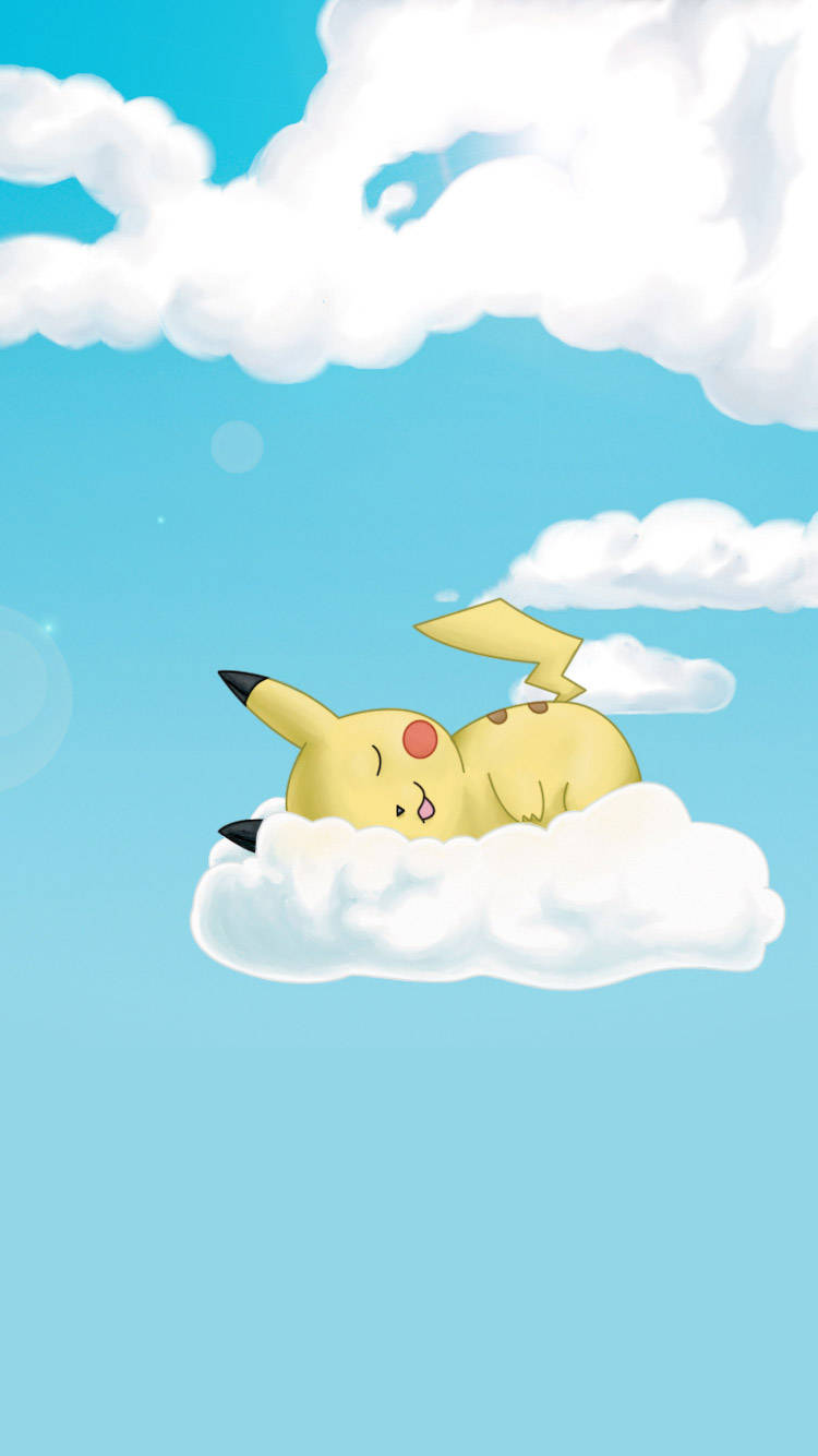 Nukkuva Pikachu iPhone Taustakuvat