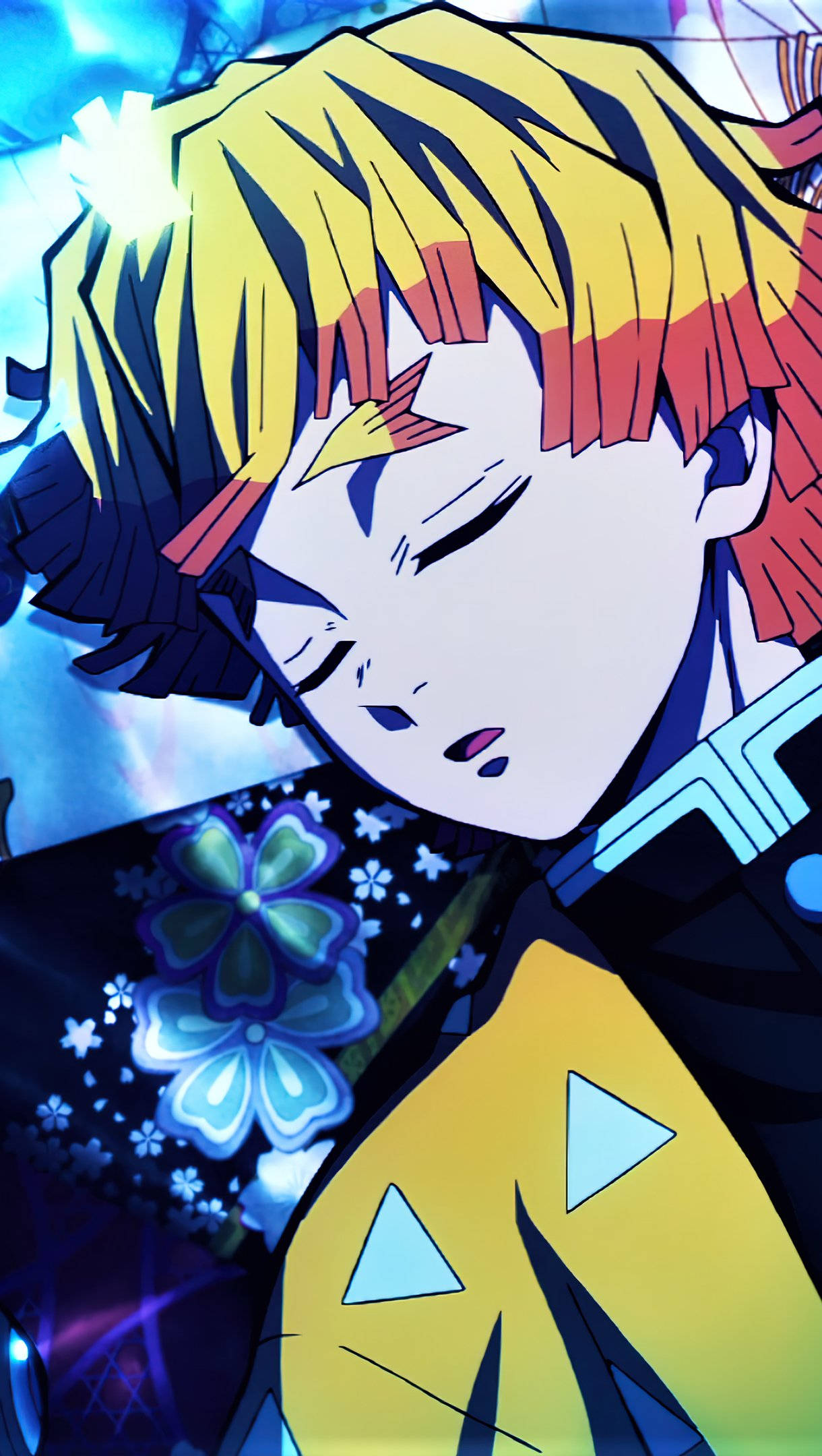 Nukkuva Zenitsu Demon Slayer iPhonelle Taustakuvat