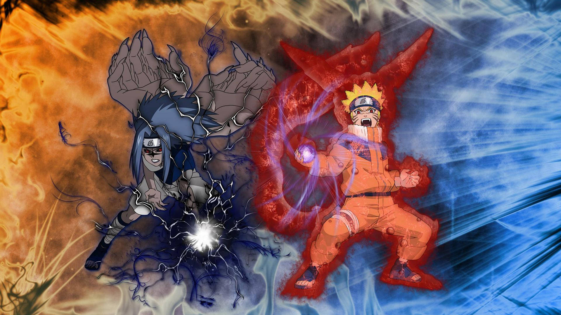Nuori Naruto ja Sasuke muodonmuutoksessa Taustakuvat