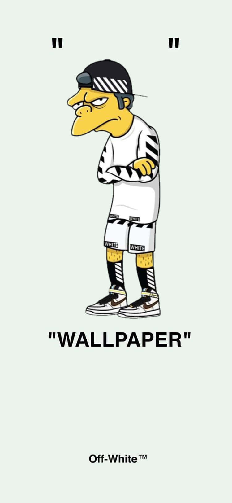 Off White iPhone Simpsonit Taustakuvat