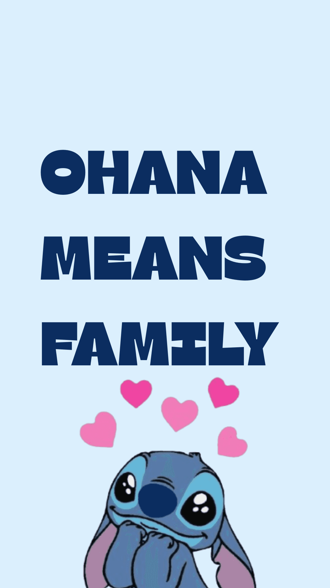 Ohana tarkoittaa perhettä Stitch Taustakuvat
