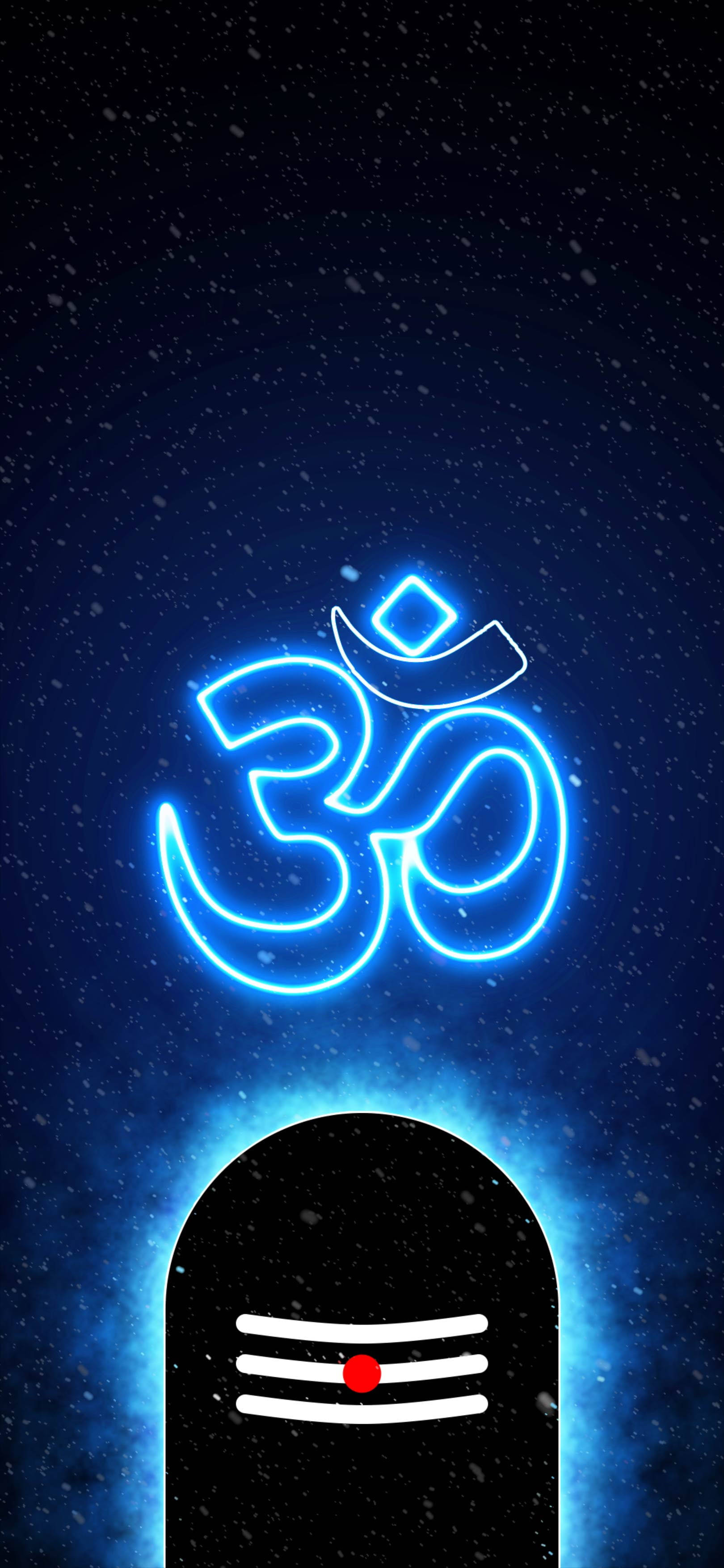 Om-symboli sininen neon Taustakuvat
