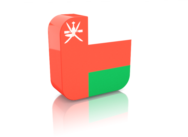 Omanin lippu Cube3 D-renderöinti Taustakuvat
