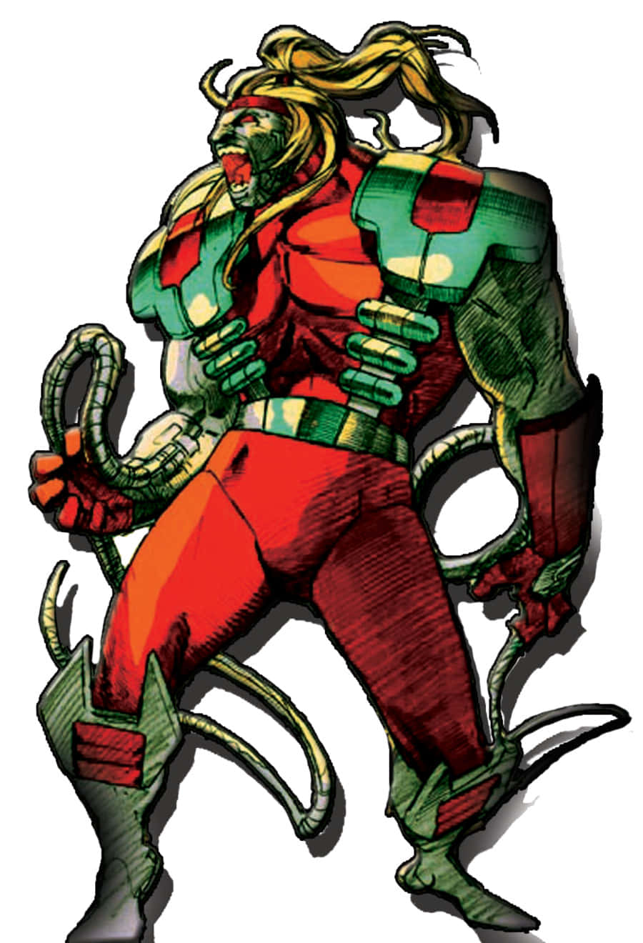 Omega Red, voimakas mutanttivihollinen, toiminnassa Taustakuvat