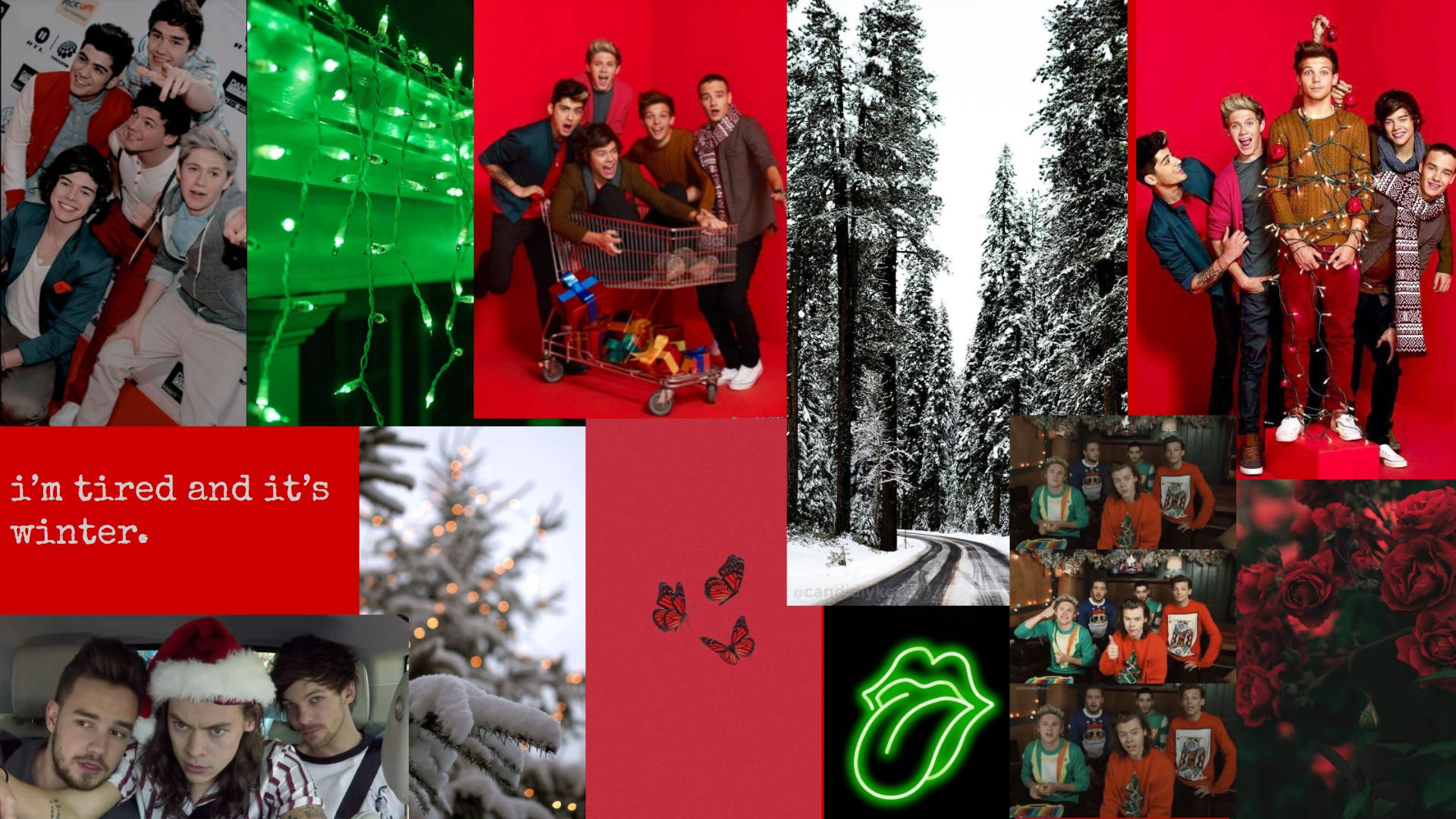 One Direction Joulukollaasi Taustakuvat
