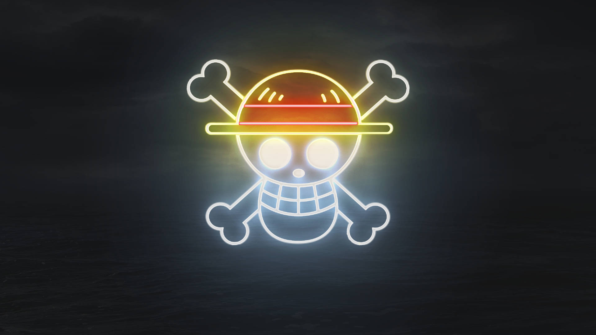 One Piece 4K Neonvalo Logo Taustakuvat