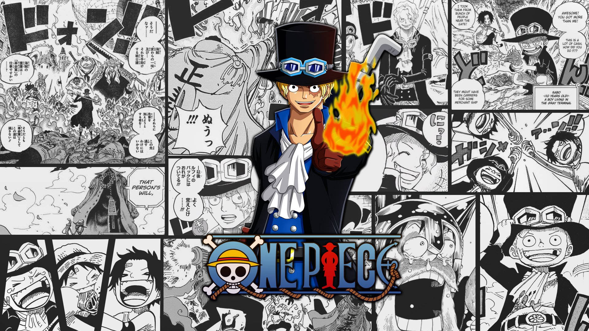 One Piece 4K Sabo Sarjakuva Taide Taustakuvat