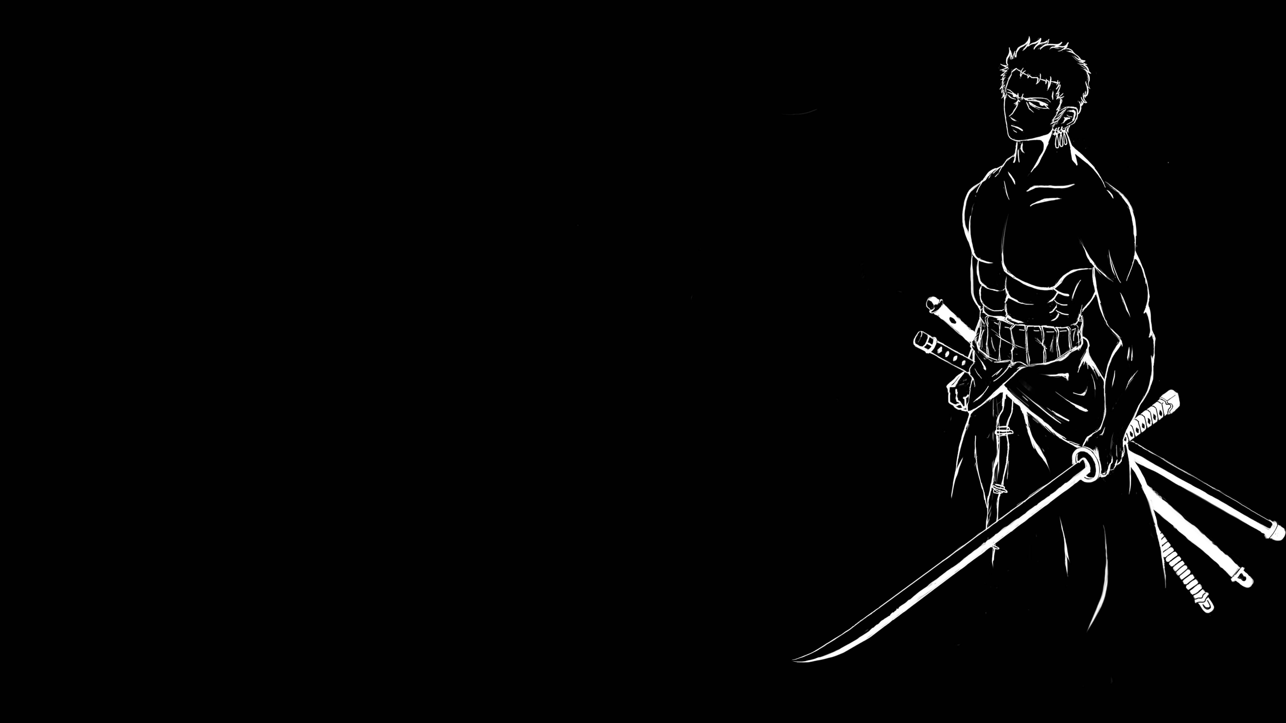 One Piece 4K Zoro Musta Taide Taustakuvat