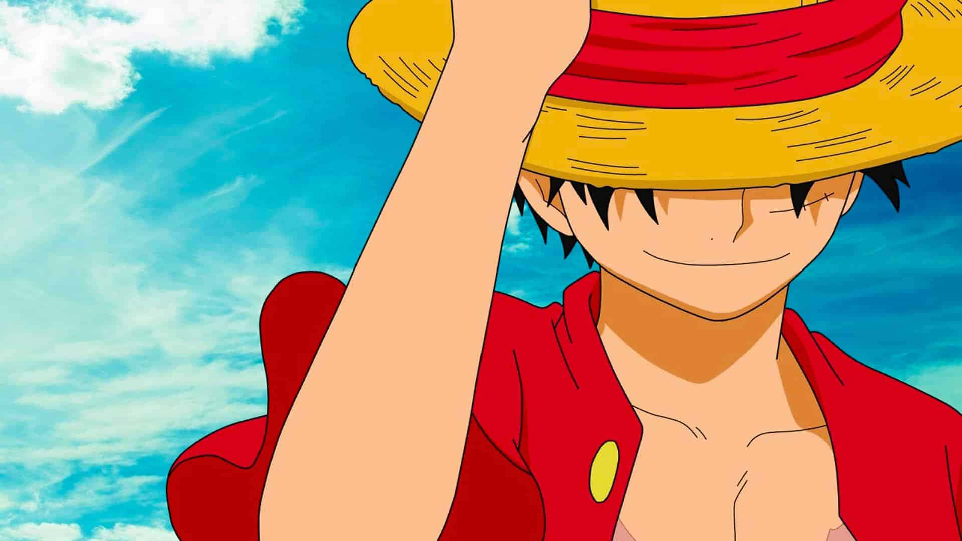 One Piece Anime Luffy Hymyilevä Kuva Taustakuvat