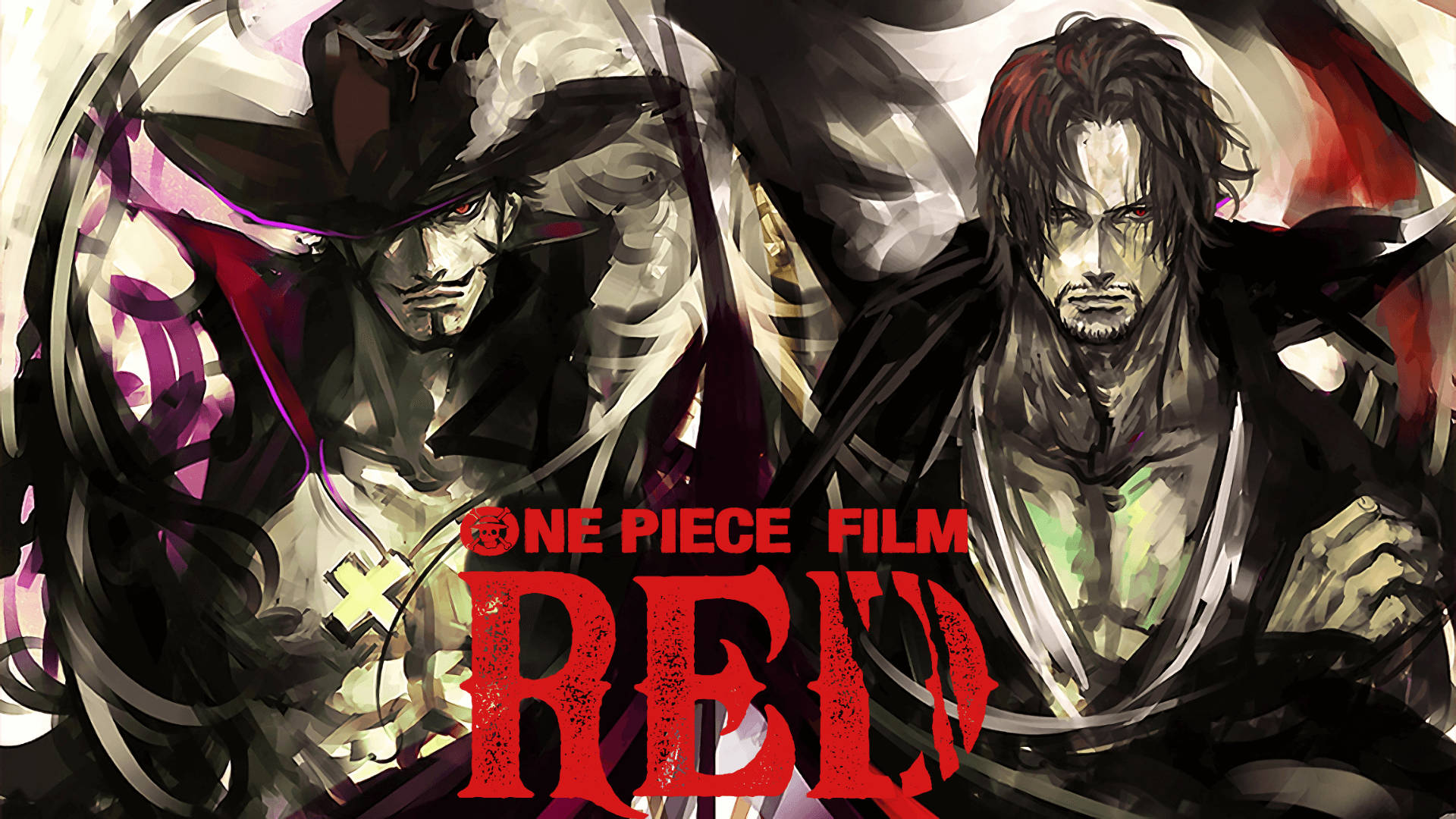 One Piece Film Red Shanks ja Mihawk Taustakuvat