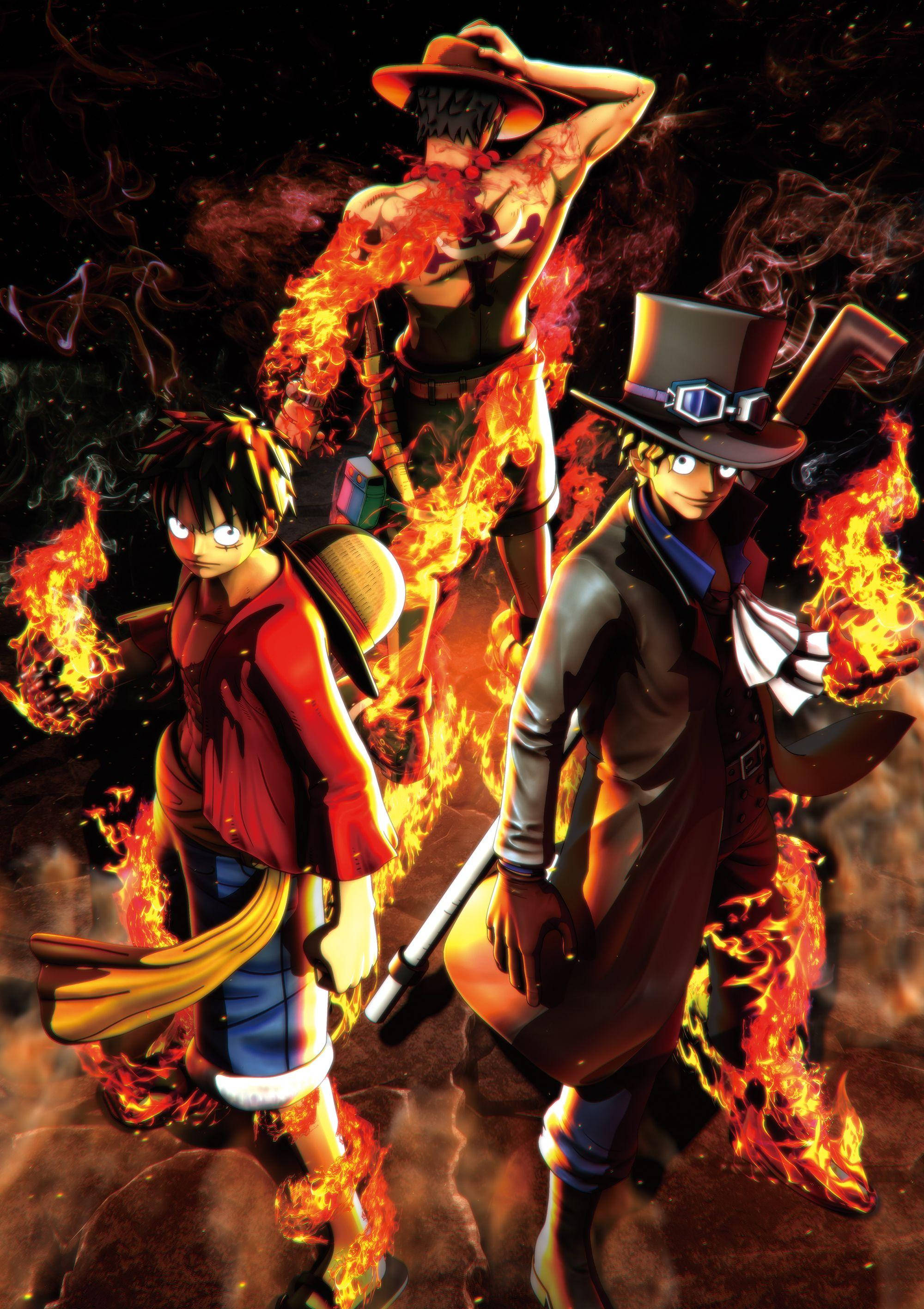 One Piece Live Luffy Ace ja Sabo Taustakuvat