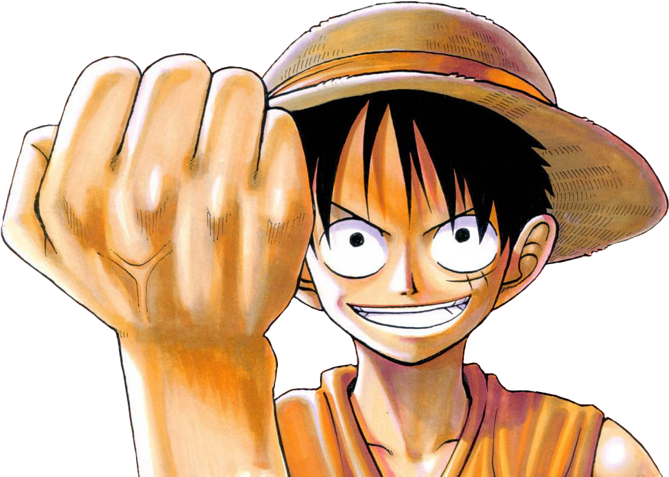 One Piece Luffy Iloinen Pose Taustakuvat
