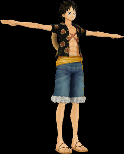 One Piece Luffy venyttelee käsiään Taustakuvat