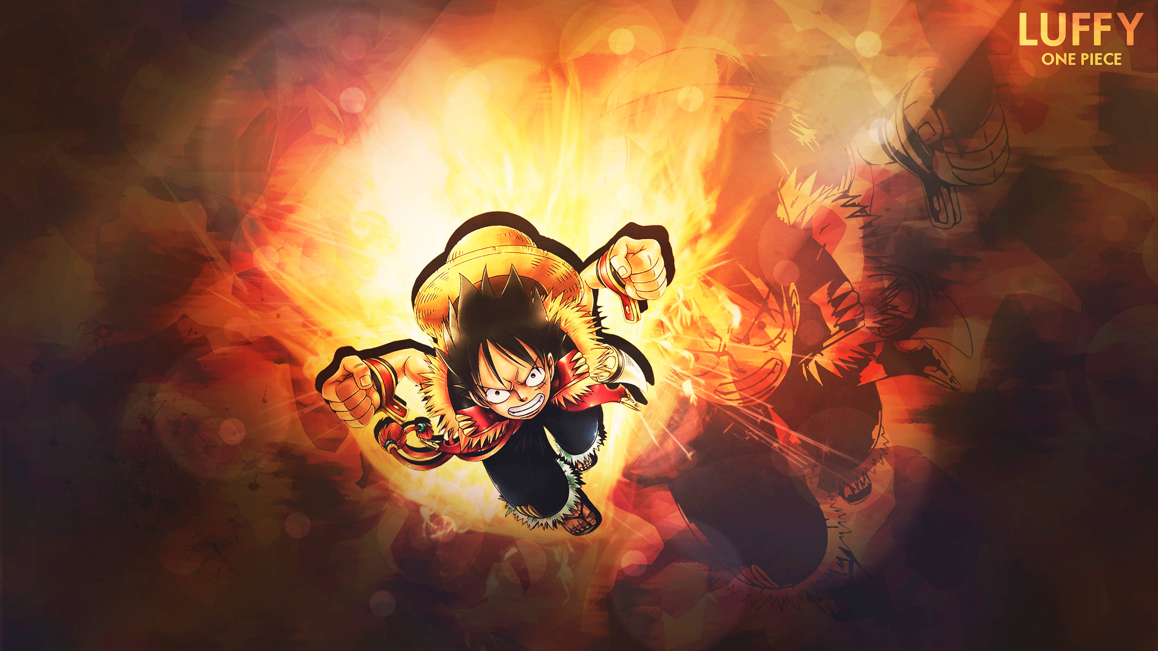 One Piece Luffy tulitaide Taustakuvat
