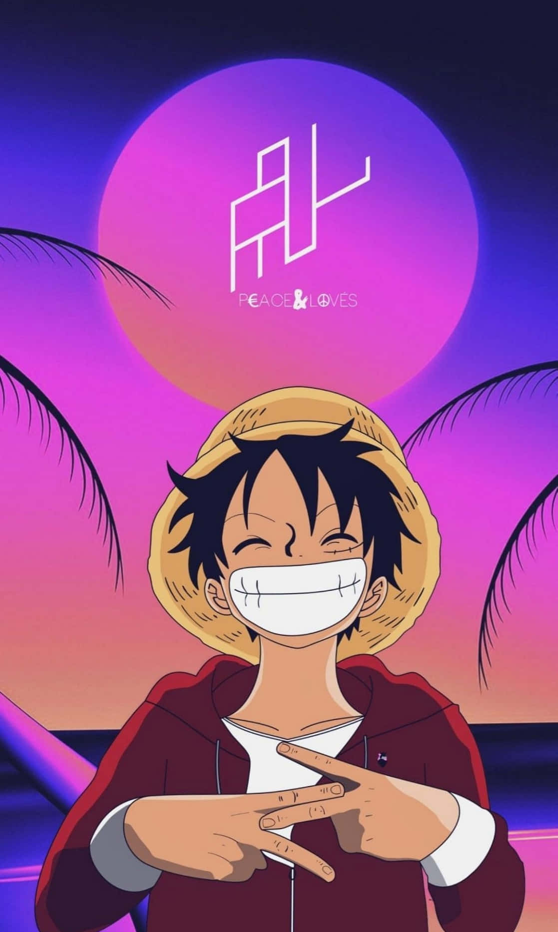 One Piece Luffyn hymy puhelin Taustakuvat