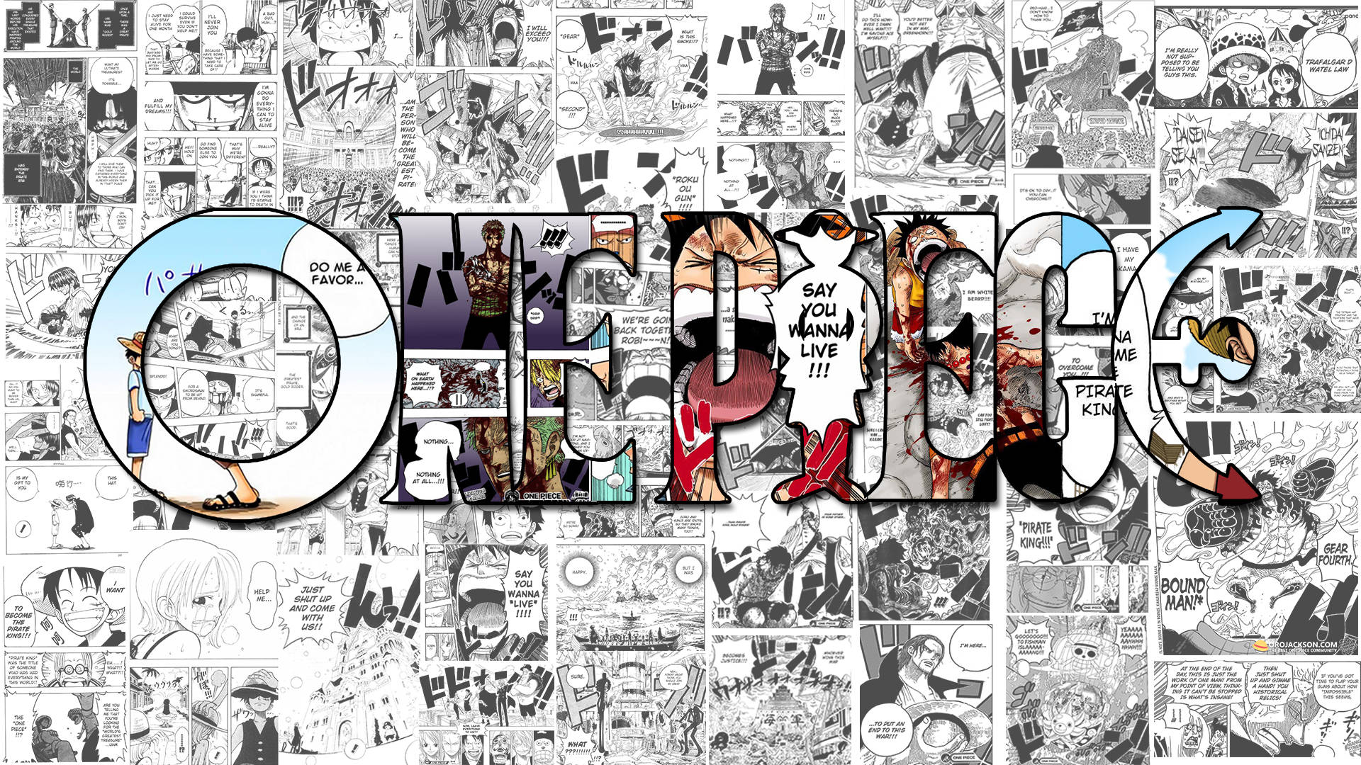 One Piece Manga-paneeli Taustakuvat