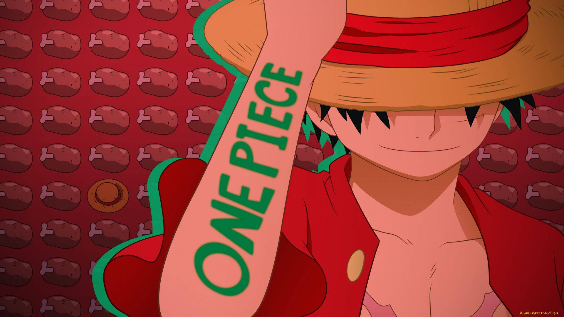 One Piece pöytäkoneen lihakuviot Taustakuvat