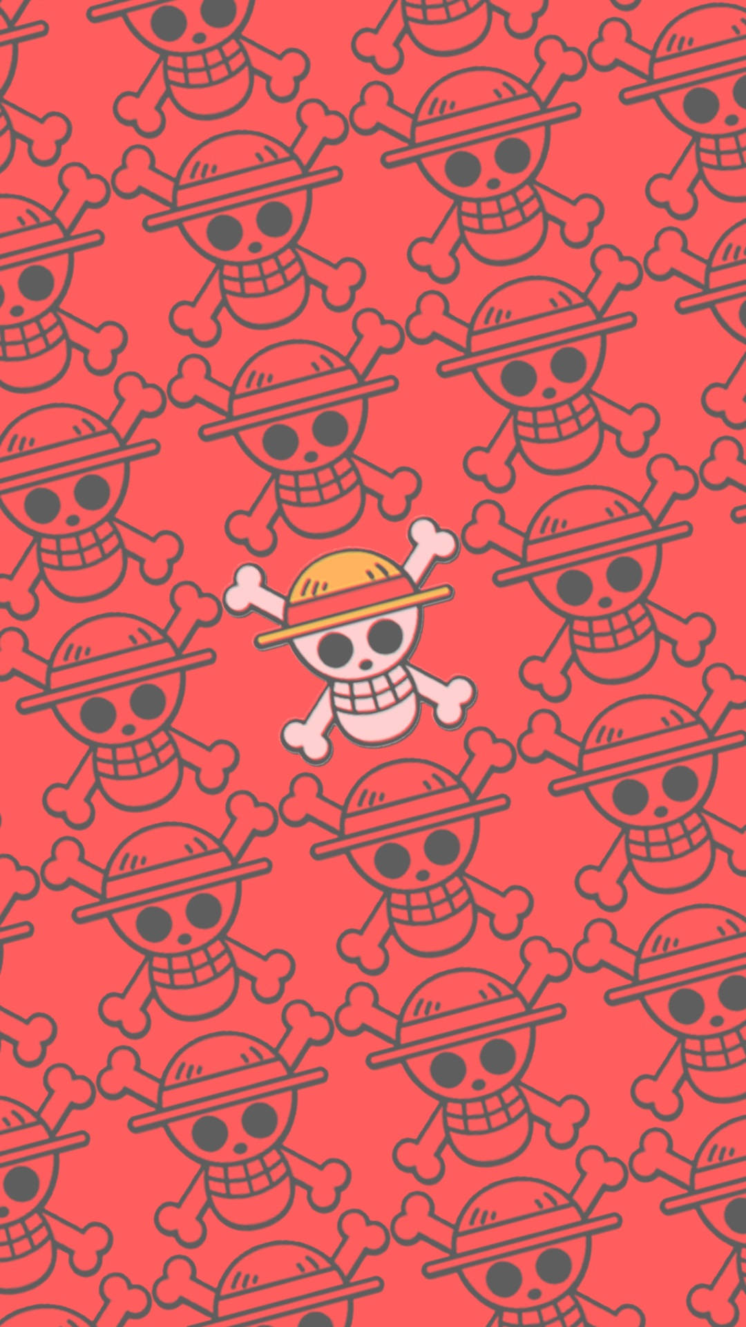 One Piece Puhelimen Jolly Roger -kollaasi Taustakuvat