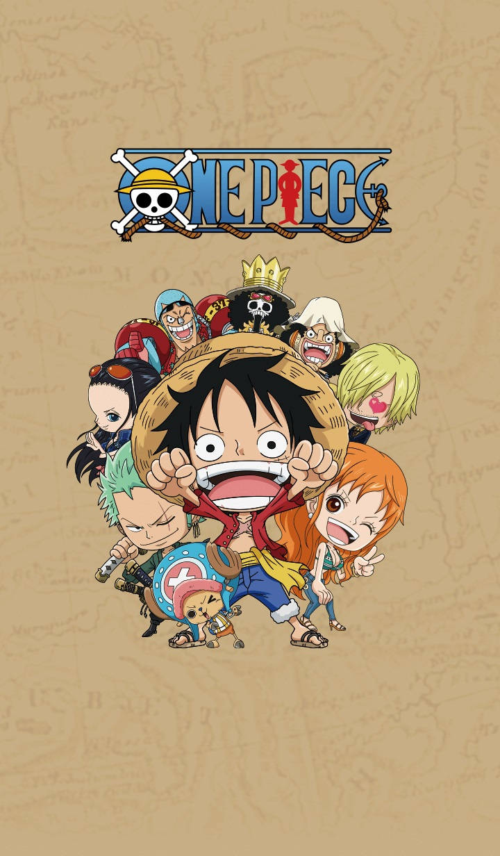 One Piece Puhelin Chibi Olkihattupiraatit Taustakuvat