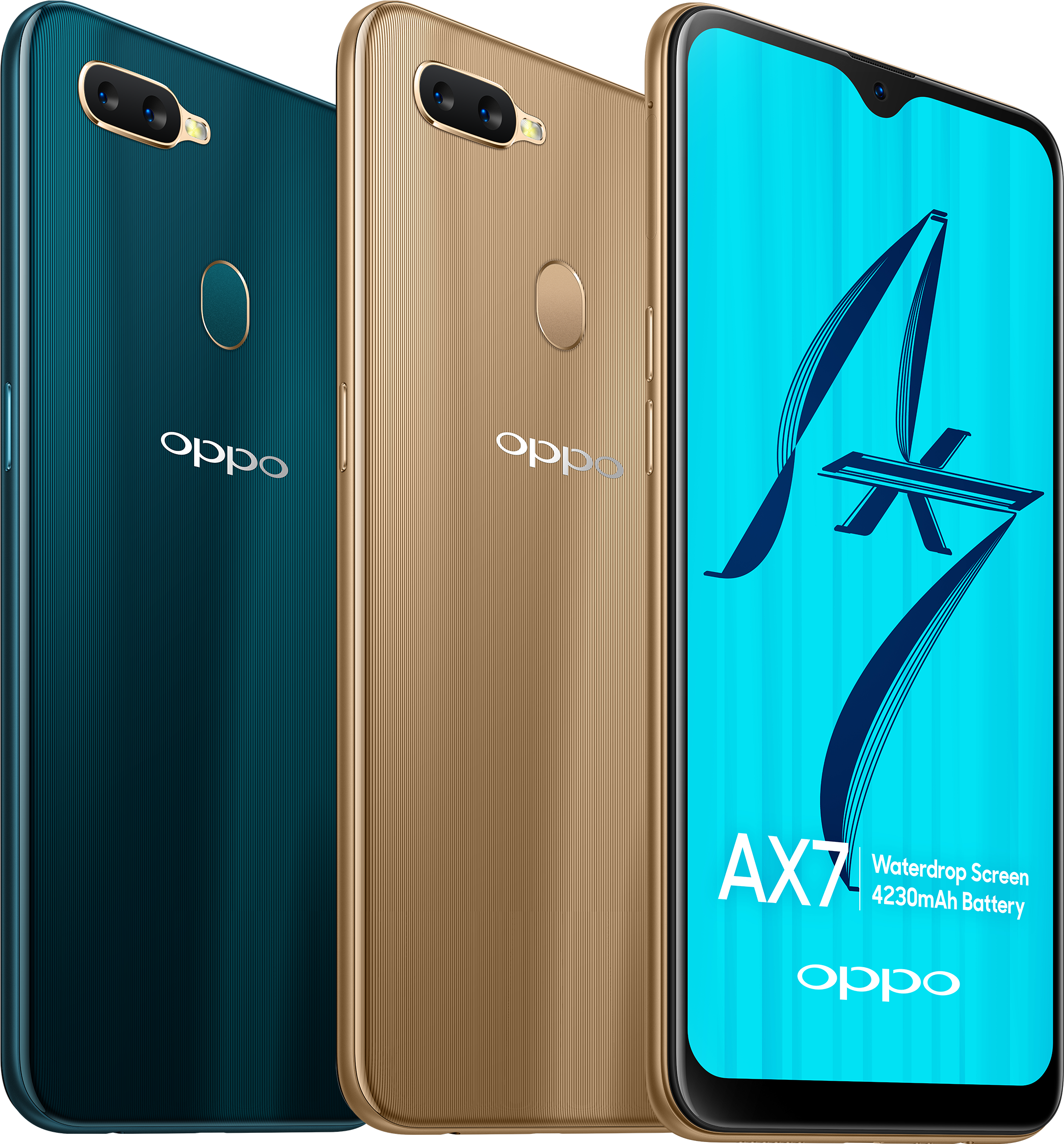 Oppo A X7 Kaksiväriset Variaatiot Taustakuvat