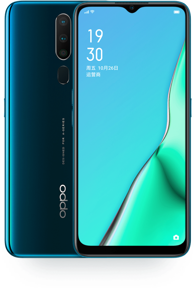 Oppo-älypuhelimen näyttö ja kameran muotoilu Taustakuvat